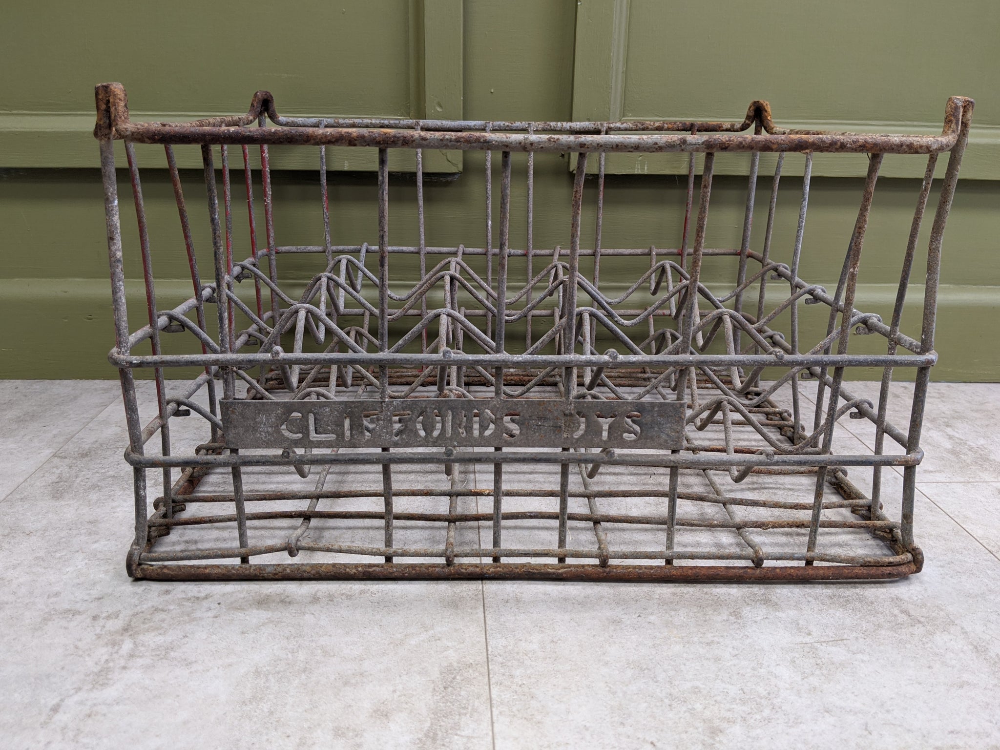 Retro Metal Milk Bottle Crate – Old Bridge Antiques
