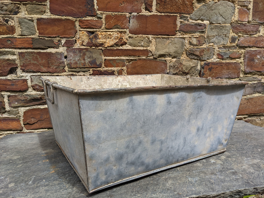 Vintage Galvanised Metal Trough Planter Old Bridge Antiques